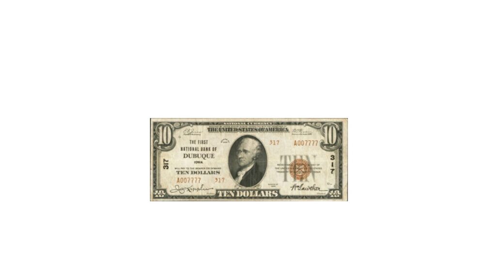 $10 bill serial number