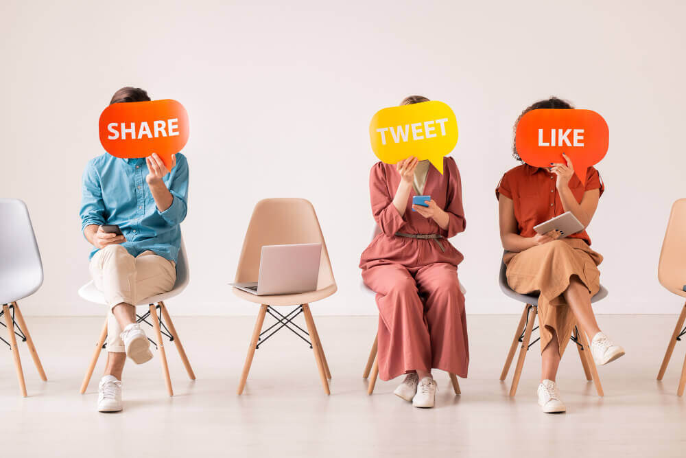 woman with social habits