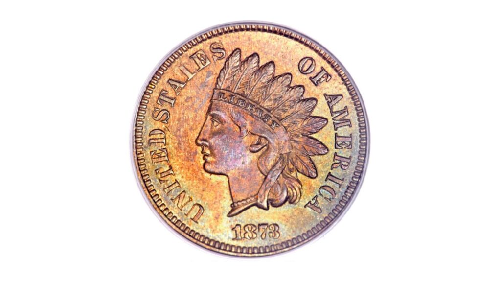 1873 doubled LIBERTY Indian Head cent