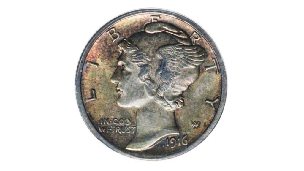 1916-D Mercury dime