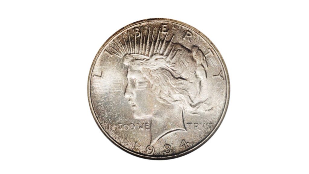 1934 S Peace dollar