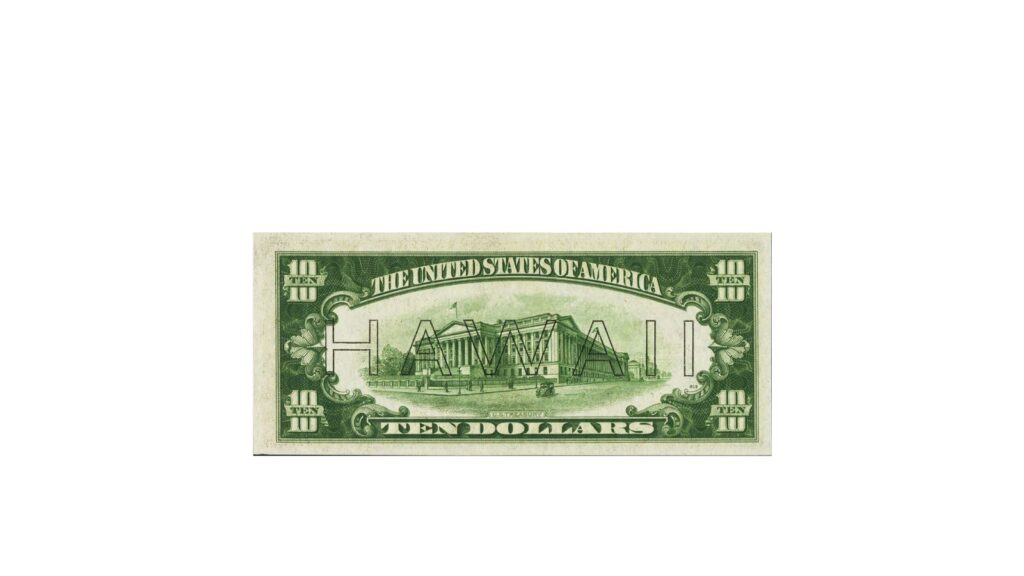1934A $10 Hawaii note