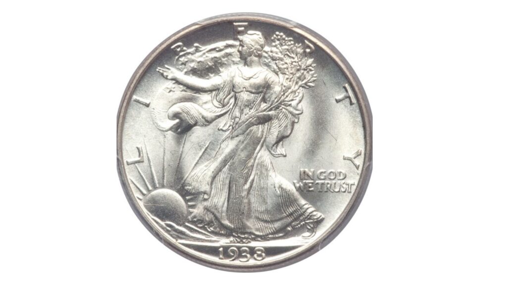 1938 walking Liberty half dollar