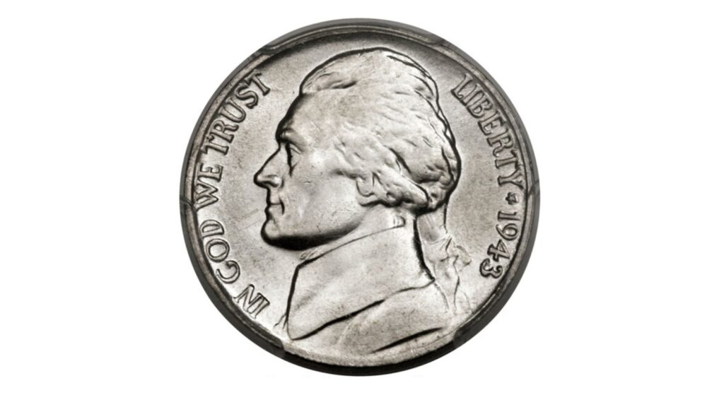 1943 2-P overdate war nickel