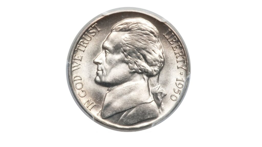1950 D Jefferson nickel