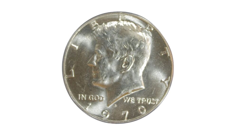 1970 D Kennedy half dollar