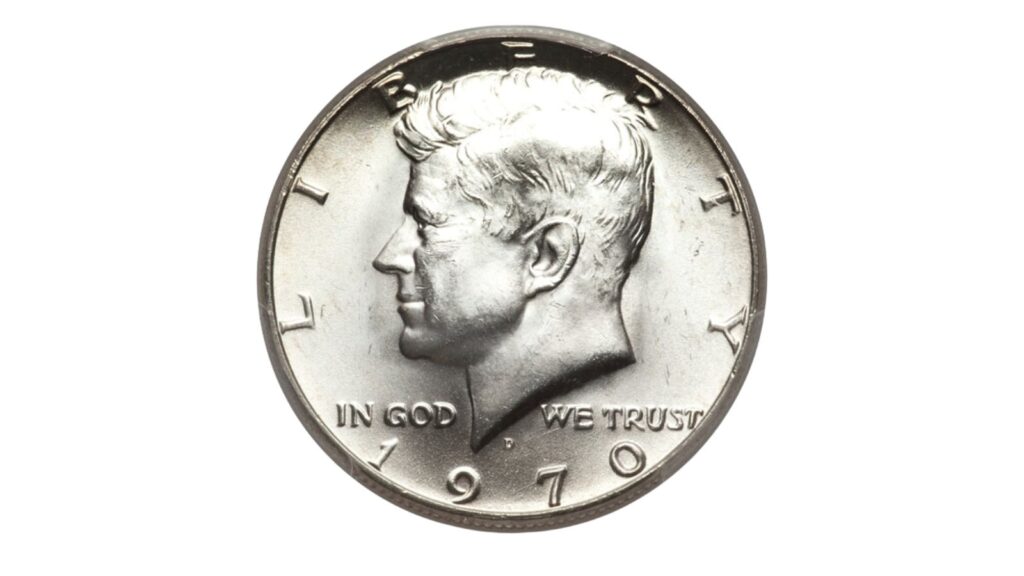 1970 Kennedy half dollar