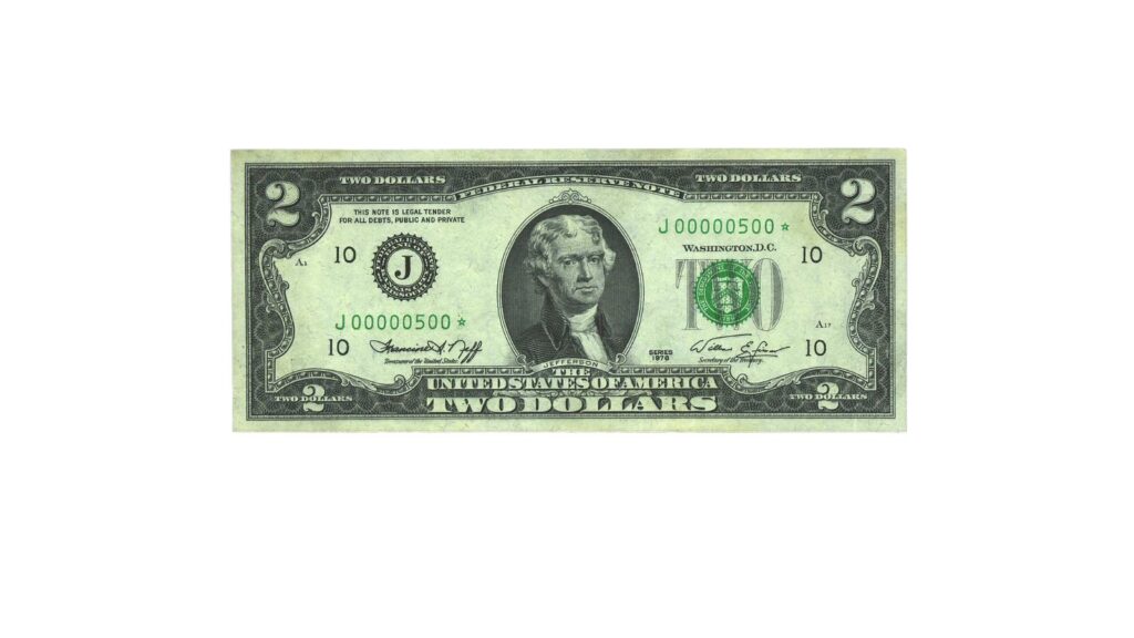 1976 $2 star note from a scarce Federal Reserve district