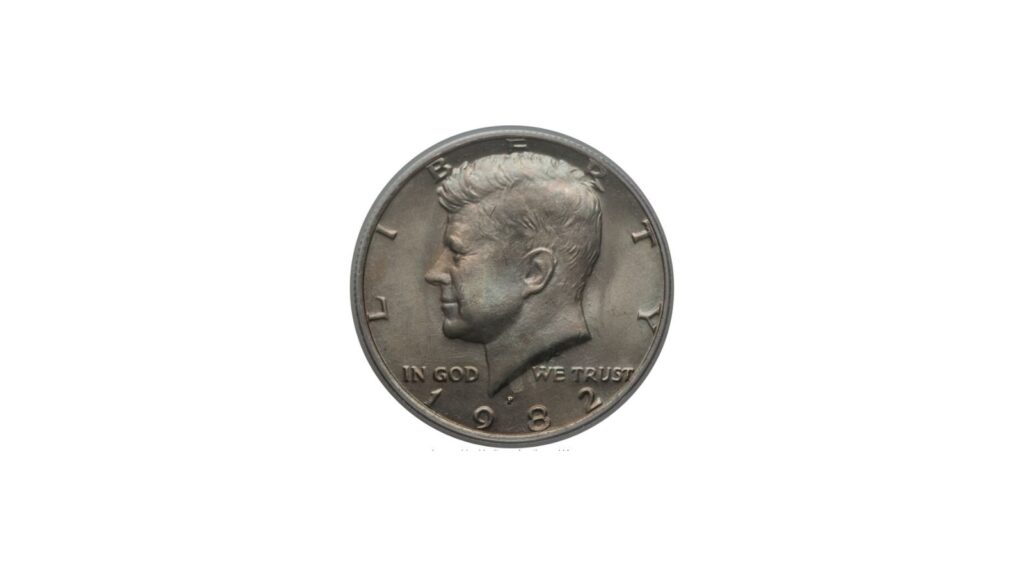 1982 P Kennedy half dollar no FG