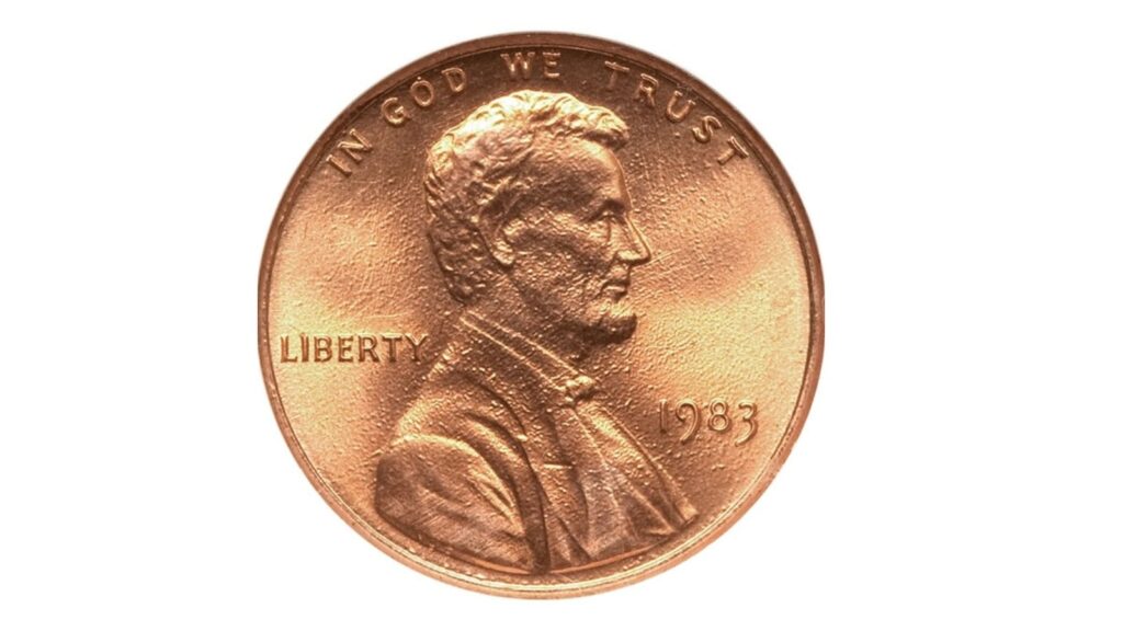 1983 doubled die reverse Lincoln cent
