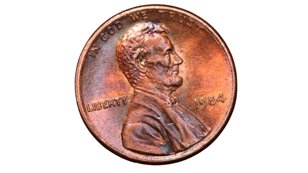 1984 doubled ear Lincoln cent