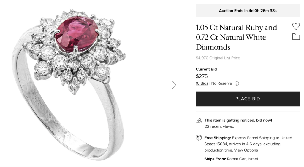 Ruby unique engagement ring on 1stdibs.
