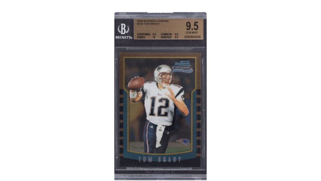 2000 Bowman Chrome Tom Brady rookie card