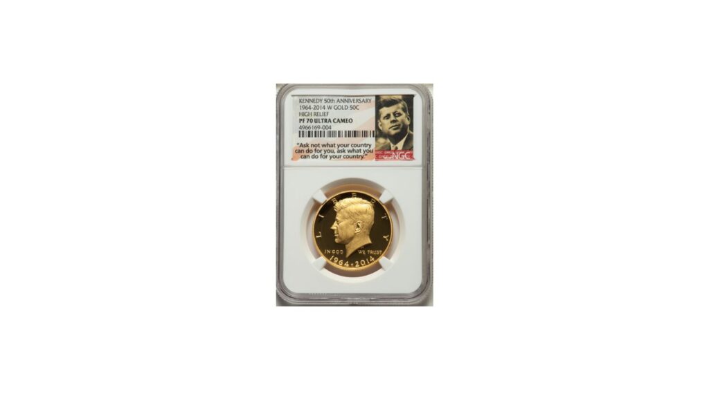 2014-W Kennedy half dollar, 50th anniversary gold