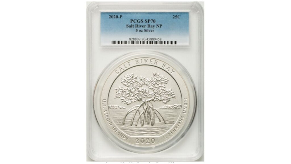 2020 P Salt River Bay five ounce silver coin