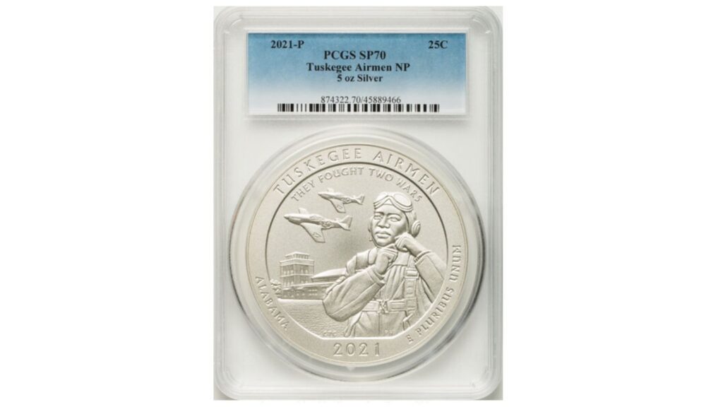 2021 Tuskegee Airmen five ounce silver coin