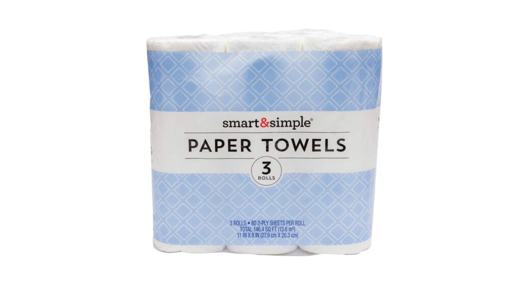 3 rolls paper towels