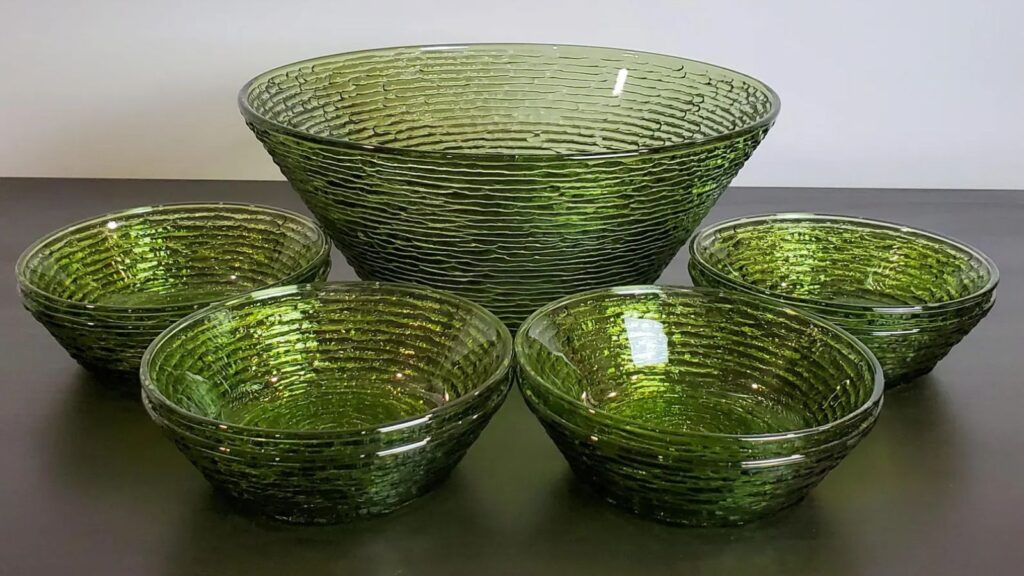 Anchor Hocking Soreno avocado green glassware