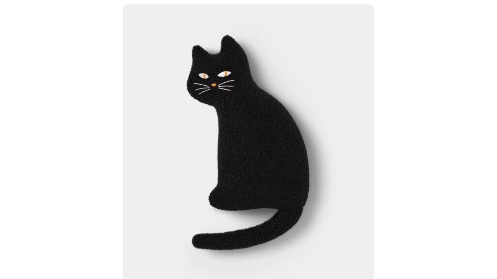 Black Cat Throw Pillow
