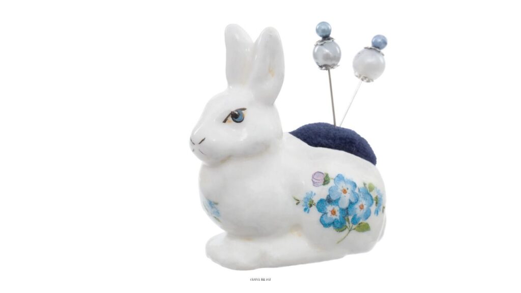 Ceramic figural pin cushion