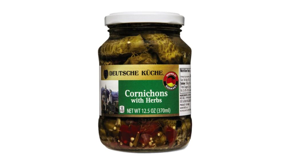 Cornichons with herbs