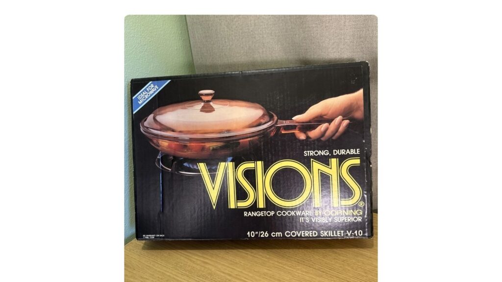 Corning Visions amber glass cookware