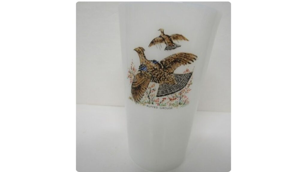 Fire King Game Bird tumbler
