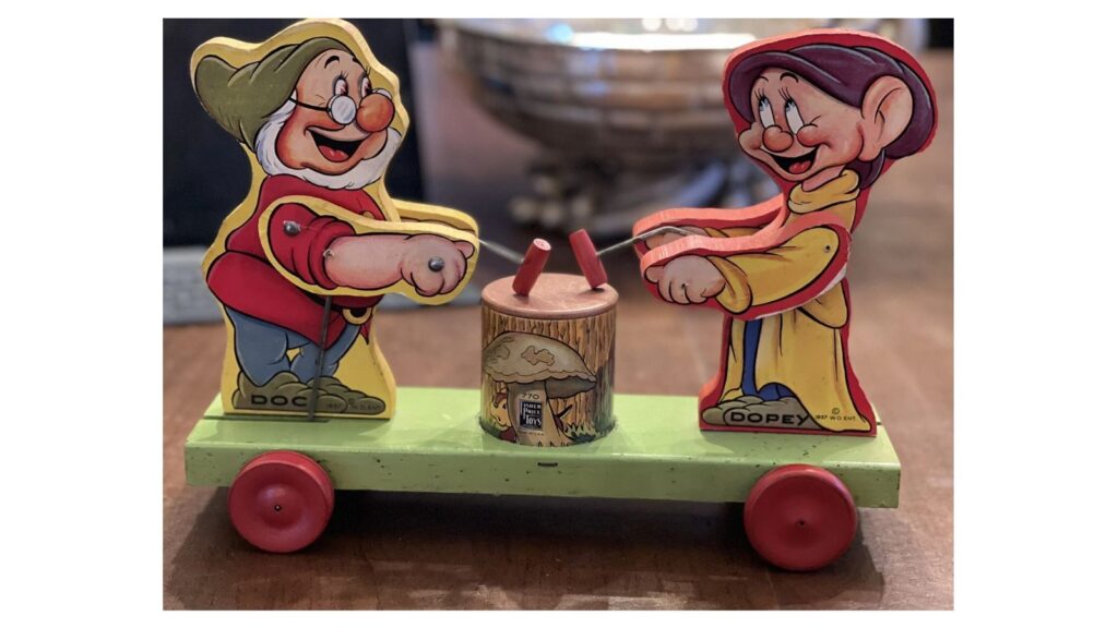 Fisher-Price Doc and Dopey Dwarfs pull toy