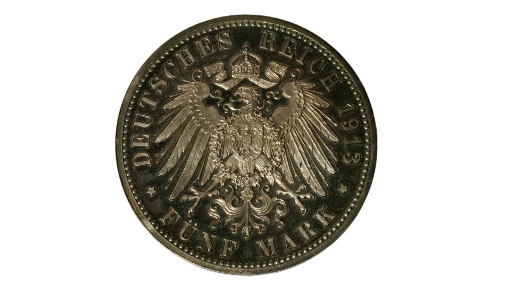 German 5 mark coin