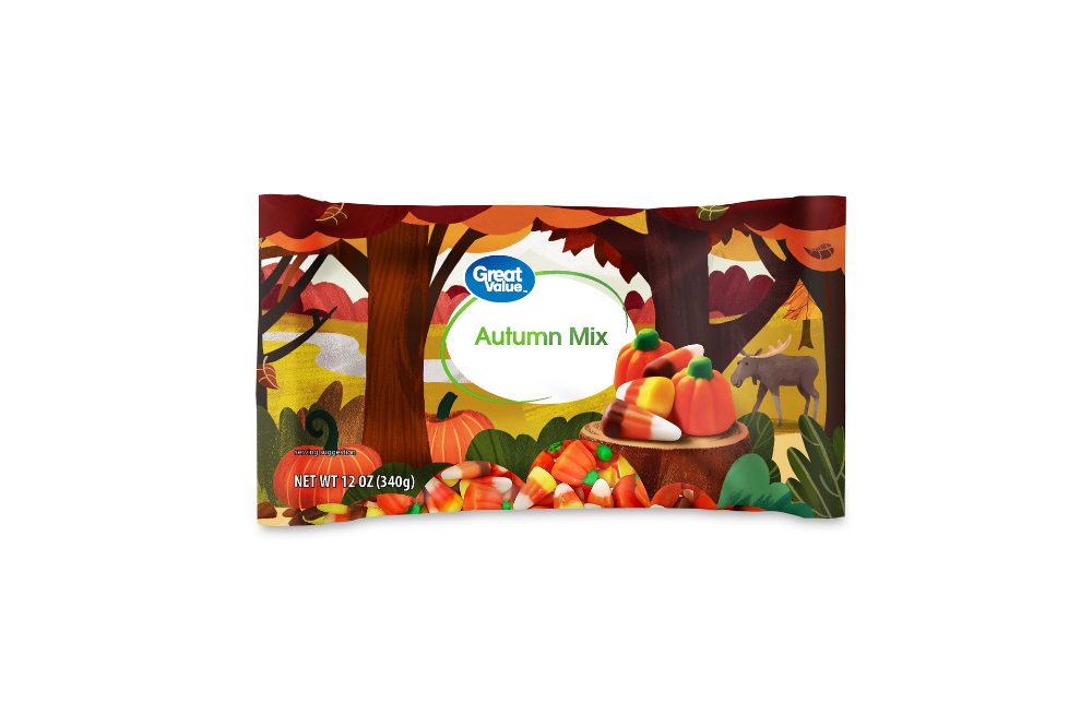 Great Value autumn mix candy corn and candy pumpkins