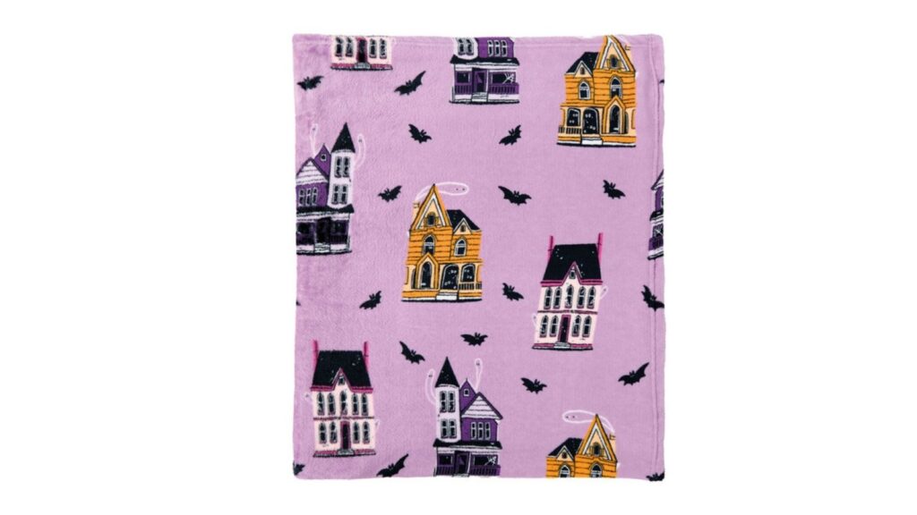 Halloween plush throw