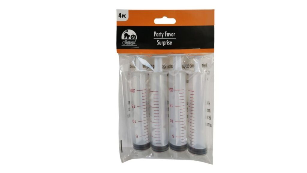 Halloween syringe party favors