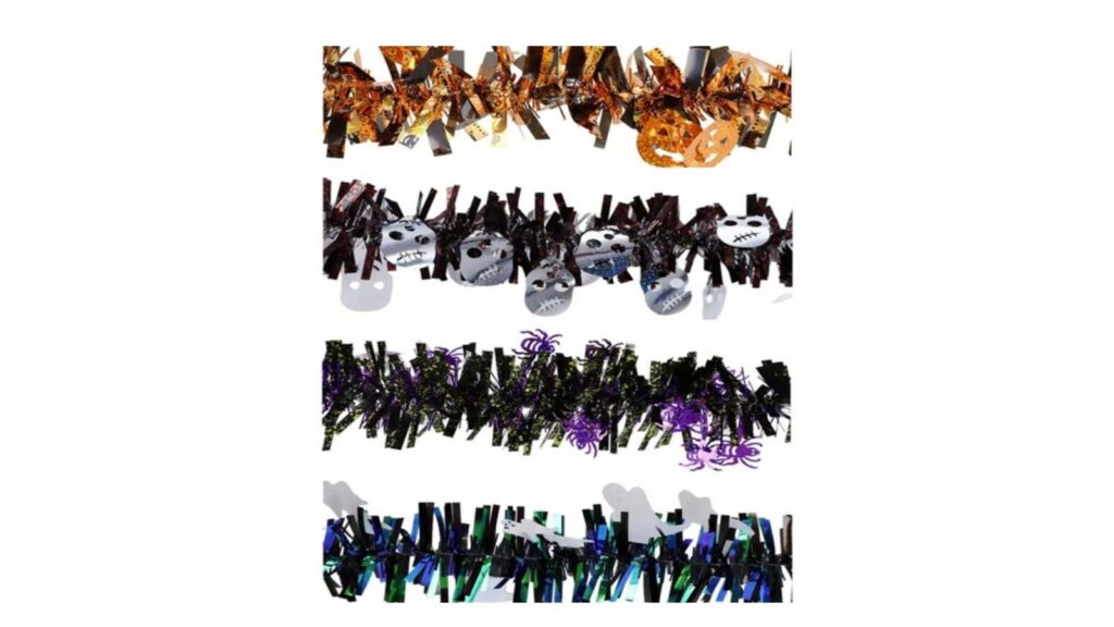 Halloween tinsel garland