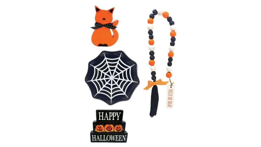 Halloween tray objects