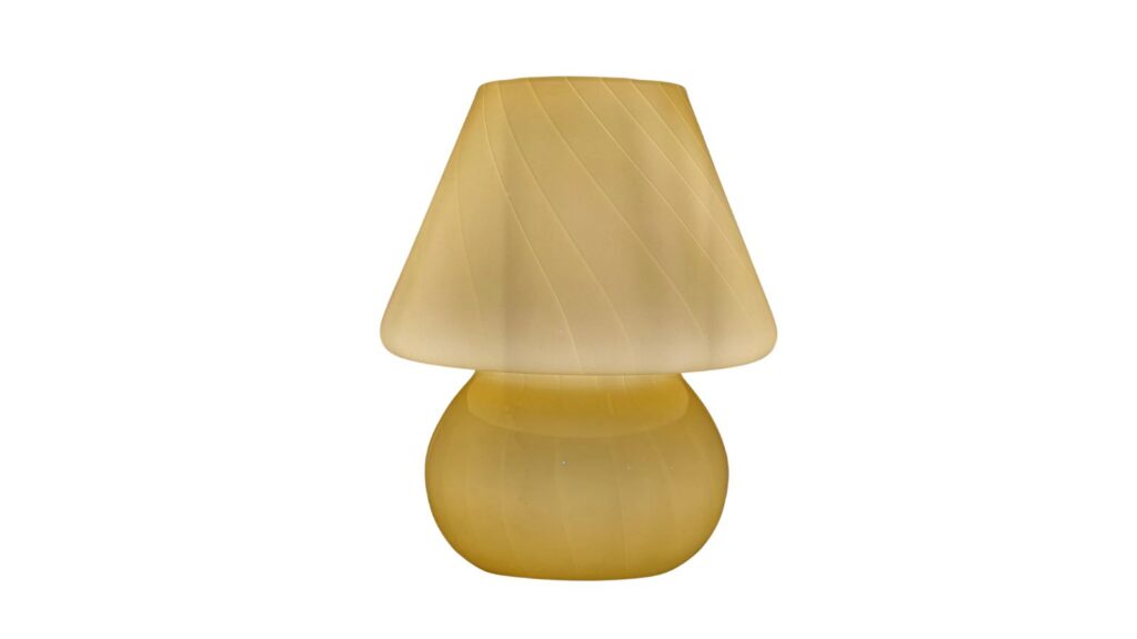Italian Murano glass cased mushroom table lamp