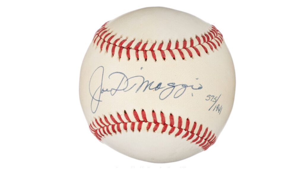 Joe signed baseball