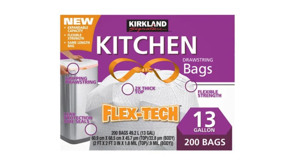 Kirkland Signature Flex-Tech kitchen bags