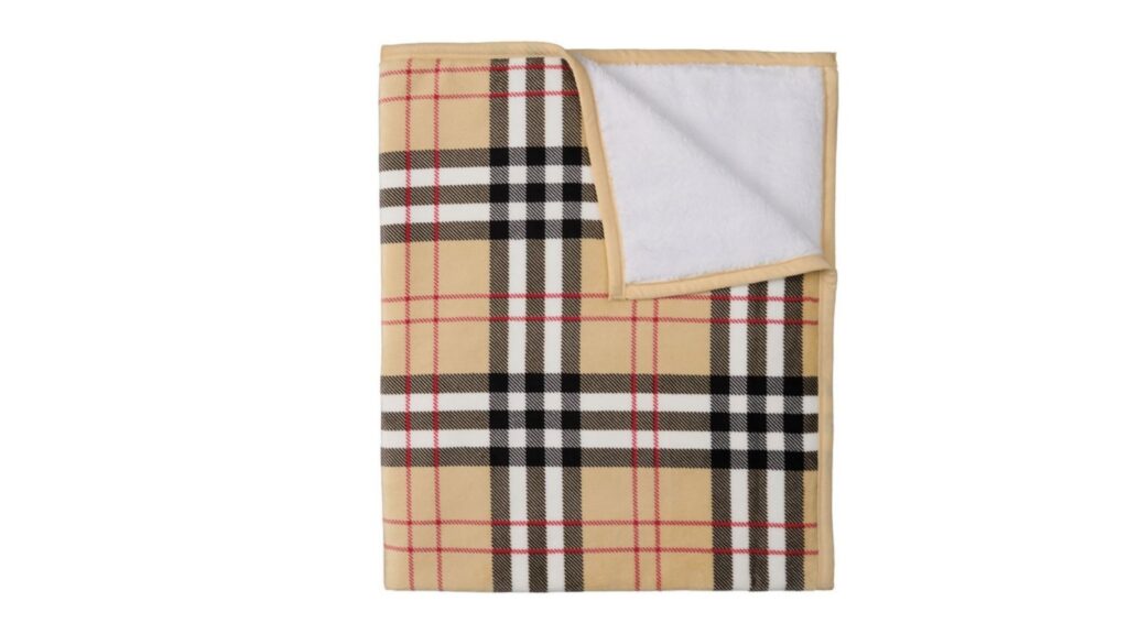 Kirkton House velvet plush sherpa throw