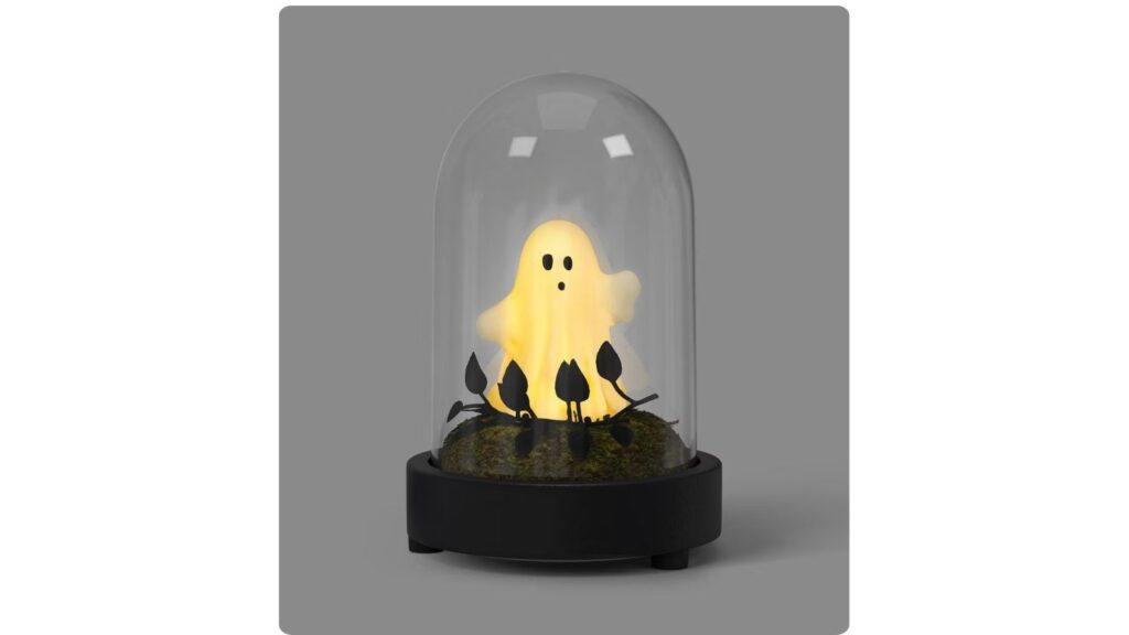 Lit ghost cloche