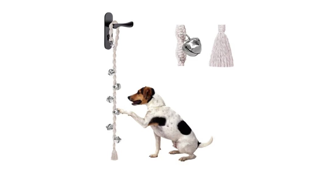 Macrame dog doorbells