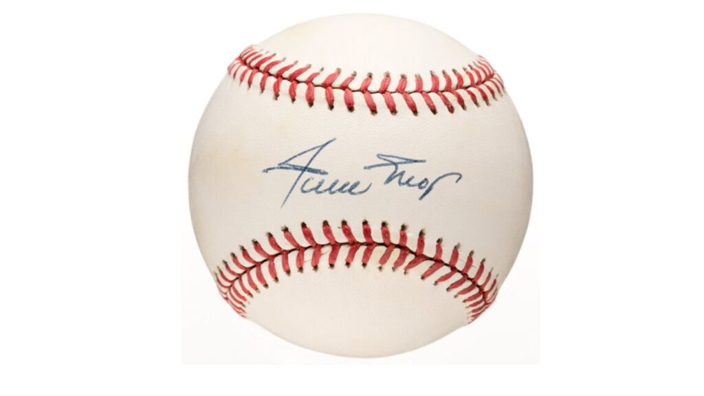 Mays signed baseball