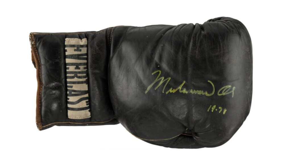 Muhammad Ali signed boxing glove