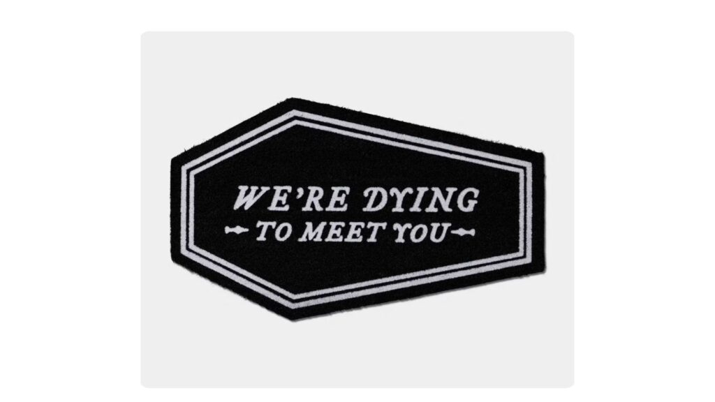 Musical coffin doormat