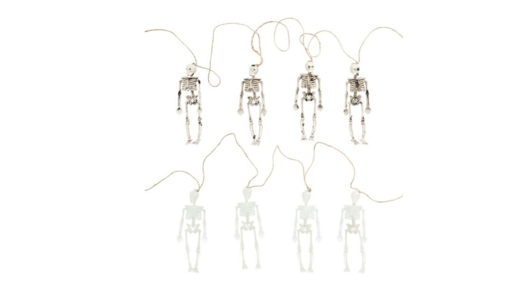Plastic skeleton garland