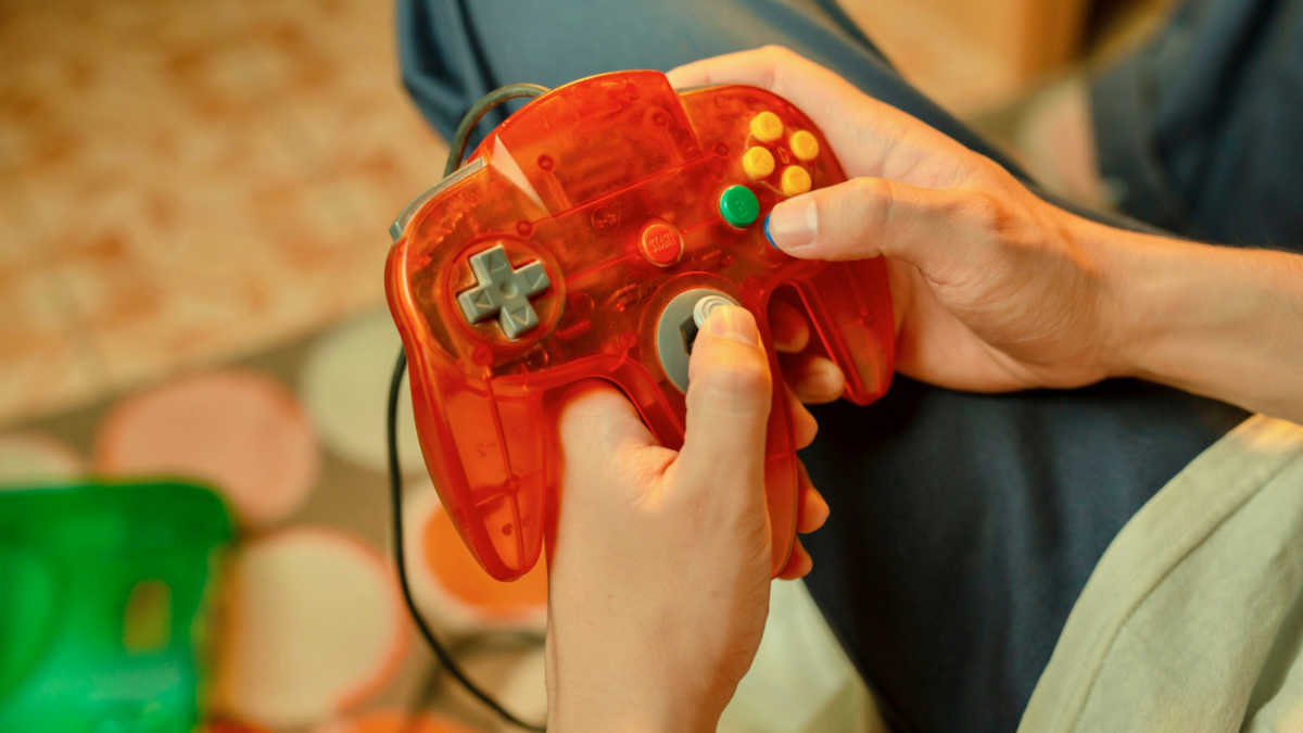 Person playing N64