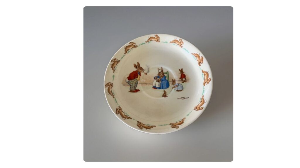 Royal Doulton Bunnykins nursery ware signed Barbara Vernon