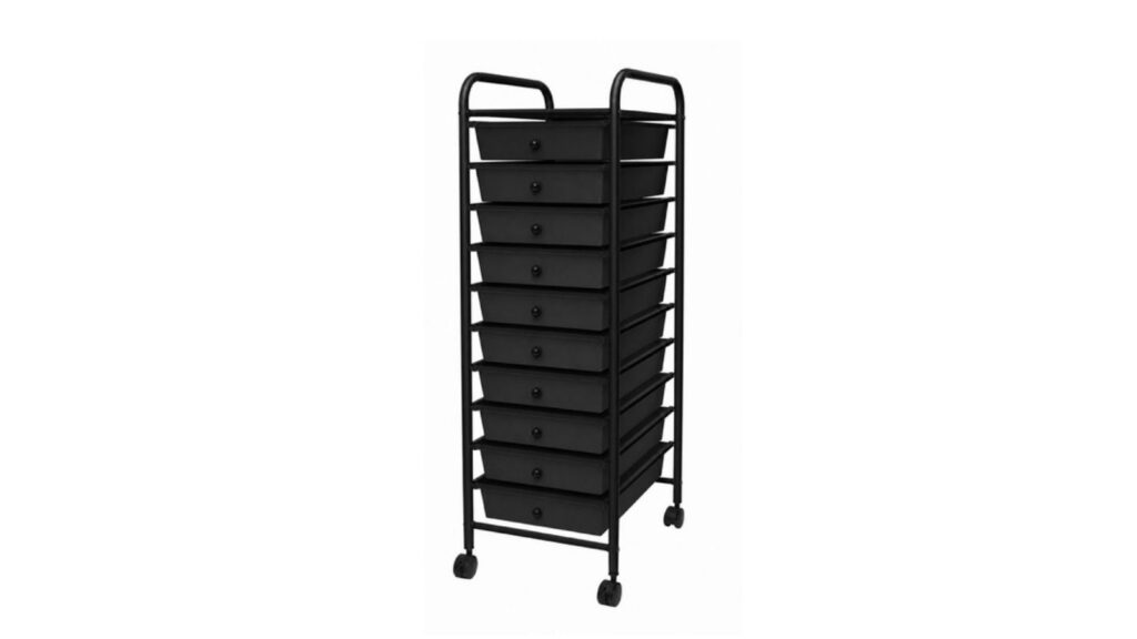 Sohl Furniture 10 Drawer Rolling Cart