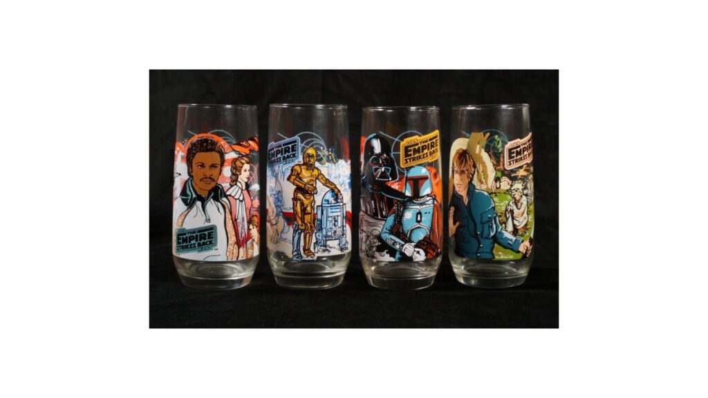 Star Wars Burger King promotional glass set