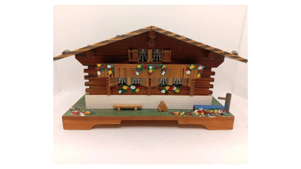 Vintage Swiss chalet music box
