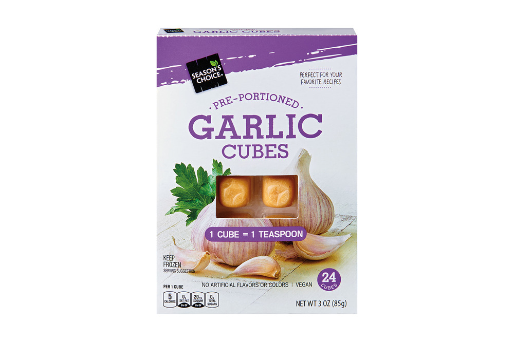 Season’s Choice frozen garlic cubes package